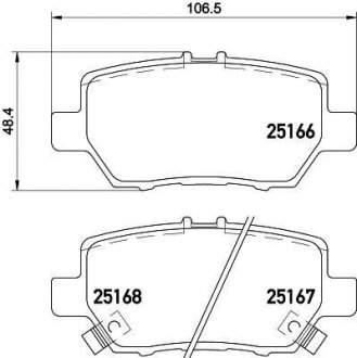 Гальмівні колодки дискові BREMBO P28078 (фото 1)