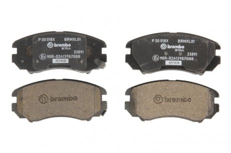 Гальмівні колодки, тюнінг BREMBO P 30 018X (фото 1)