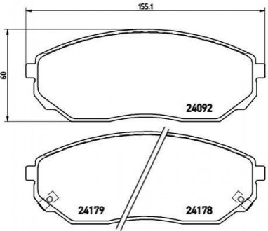 Гальмівні колодки дискові BREMBO P30 019 (фото 1)