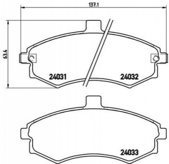 Гальмівні колодки дискові BREMBO P30 020 (фото 1)