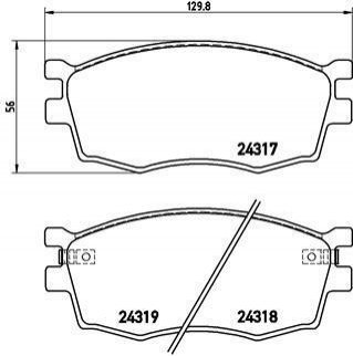 Гальмівні колодки дискові BREMBO P30 026 (фото 1)