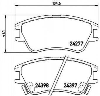 Гальмівні колодки дискові BREMBO P30 027 (фото 1)