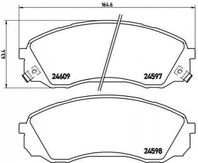 Гальмівні колодки дискові BREMBO P30 041 (фото 1)