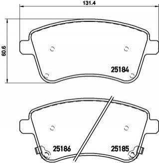 Колодки тормозные дисковые, к-кт. BREMBO P30 064 (фото 1)