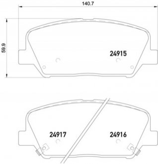 Гальмівні колодки, тюнінг BREMBO P 30 065X (фото 1)