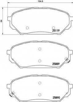 Гальмівні колодки дискові BREMBO P30 071 (фото 1)