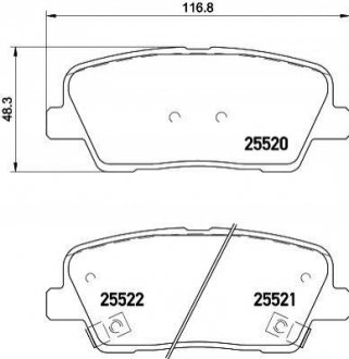 Гальмівні колодки дискові BREMBO P 30 081 (фото 1)