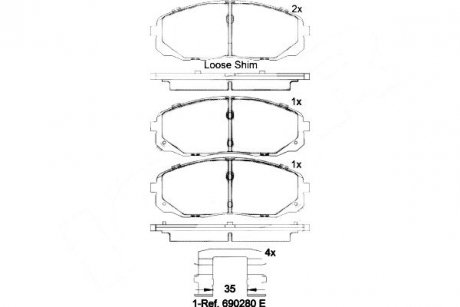 Колодки гальмівні, дискові BREMBO P30095 (фото 1)