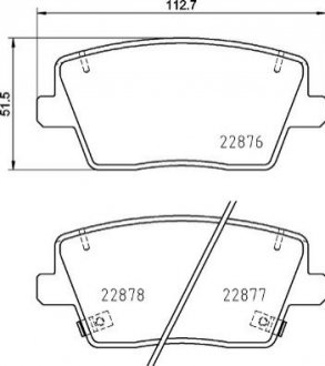 Гальмівні колодки дискові BREMBO P30 112 (фото 1)