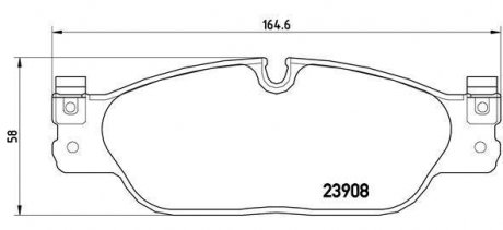 Гальмівні колодки, дискове гальмо (набір) BREMBO P36021 (фото 1)