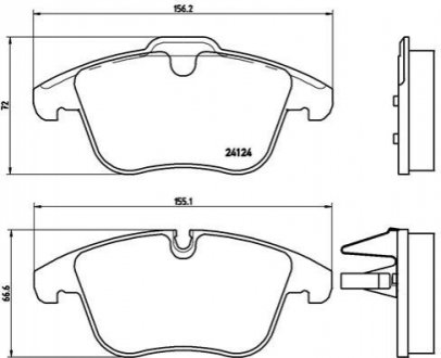 Гальмівні колодки дискові BREMBO P36 022 (фото 1)