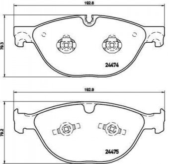 Колодки тормозные дисковые, к-кт. BREMBO P36 025 (фото 1)