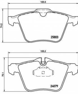 Колодки тормозные дисковые, к-кт. BREMBO P36 028 (фото 1)