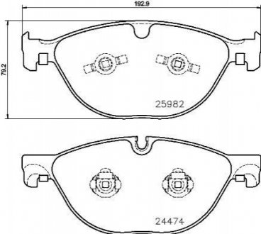 Гальмівні колодки дискові BREMBO P36 029 (фото 1)