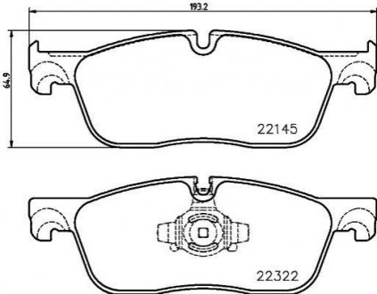 Гальмівні колодки дискові BREMBO P36 035 (фото 1)