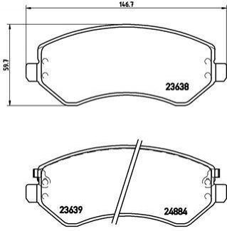 Гальмівні колодки дискові BREMBO P37 007 (фото 1)