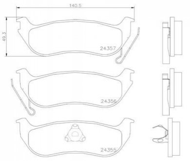 Гальмівні колодки дискові BREMBO P37 009 (фото 1)