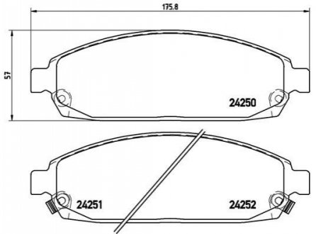 Гальмівні колодки дискові BREMBO P37 010 (фото 1)