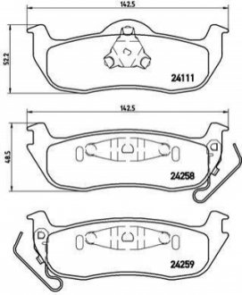 Гальмівні колодки дискові BREMBO P37 011 (фото 1)