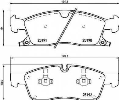 Гальмівні колодки дискові BREMBO P37 015 (фото 1)