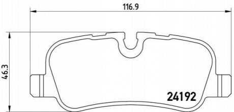 Гальмівні колодки дискові BREMBO P44 019 (фото 1)