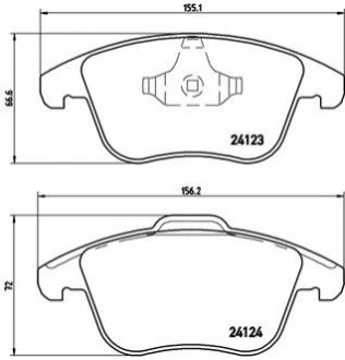 Гальмівні колодки, тюнінг BREMBO P 44 020X (фото 1)