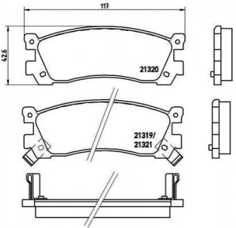 Гальмівні колодки дискові BREMBO P49 025 (фото 1)