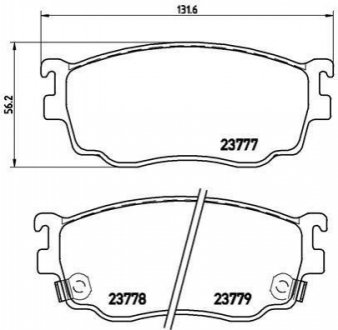 Гальмівні колодки дискові BREMBO P49 026 (фото 1)