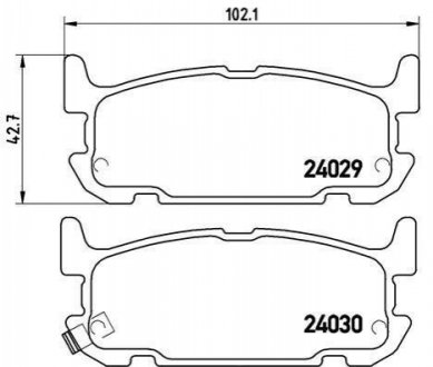 Гальмівні колодки дискові BREMBO P49 031 (фото 1)