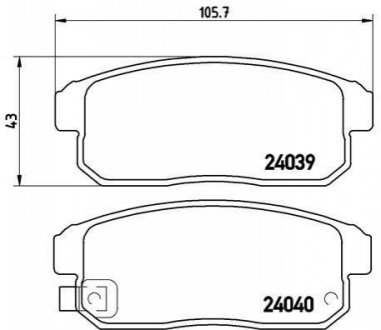 Гальмівні колодки дискові BREMBO P49 035 (фото 1)