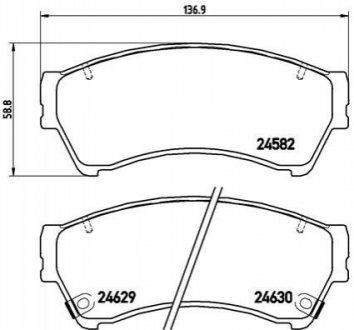 Гальмівні колодки дискові BREMBO P 49 039 (фото 1)