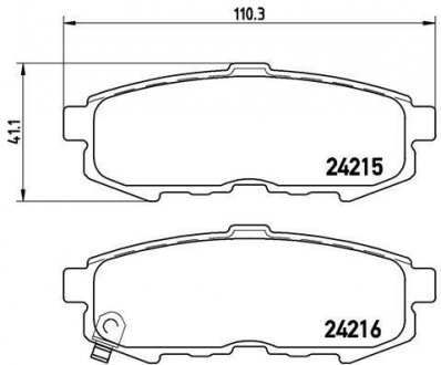 Гальмівні колодки, дискове гальмо (набір) BREMBO P49042 (фото 1)