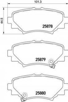 Колодка торм. диск. Mazda3 1.5/2.0/2.2 13- задн. BREMBO P49 049 (фото 1)