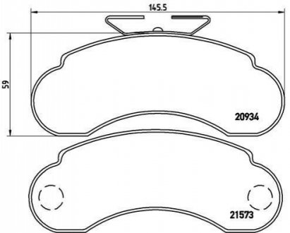 Гальмівні колодки дискові BREMBO P50 021 (фото 1)