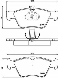 Гальмівні колодки дискові BREMBO P50 023 (фото 1)