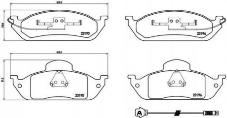 Гальмівні колодки дискові BREMBO P50 039 (фото 1)