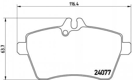 Гальмівні колодки дискові BREMBO P50 054 (фото 1)