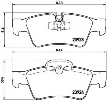 Гальмівні колодки дискові BREMBO P 50 064 (фото 1)