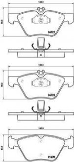 Гальмівні колодки дискові BREMBO P50 075 (фото 1)