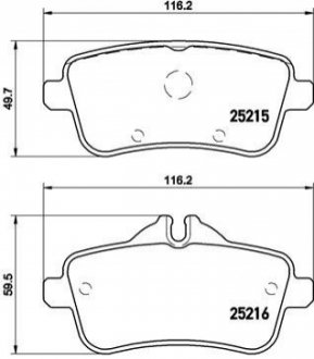 Гальмівні колодки дискові BREMBO P50 100 (фото 1)