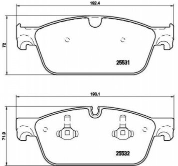 Торм. кол. пер., GL - ML (W166), (3.5 - 6.3), 2011>, (без датчика) BREMBO P50102 (фото 1)