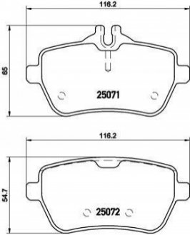 Гальмівні колодки дискові BREMBO P50 103 (фото 1)