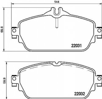 Гальмівні колодки дискові BREMBO P50 118 (фото 1)