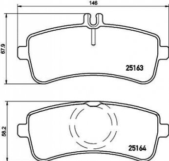 Гальмівні колодки дискові BREMBO P50 130 (фото 1)