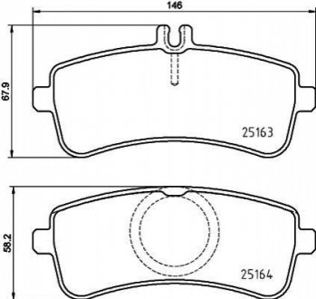 Гальмівні колодки дискові BREMBO P50 132 (фото 1)