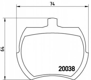 Гальмівні колодки дискові BREMBO P52 002 (фото 1)