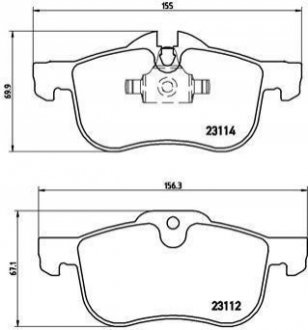 Гальмівні колодки дискові BREMBO P52 017 (фото 1)