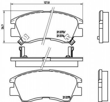 Гальмівні колодки дискові BREMBO P54 008 (фото 1)