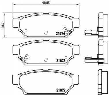 Гальмівні колодки дискові BREMBO P54 016 (фото 1)