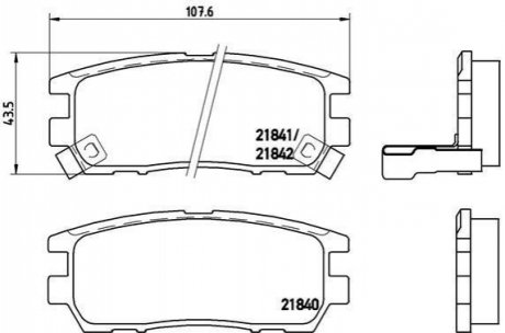 Гальмівні колодки дискові BREMBO P54 018 (фото 1)